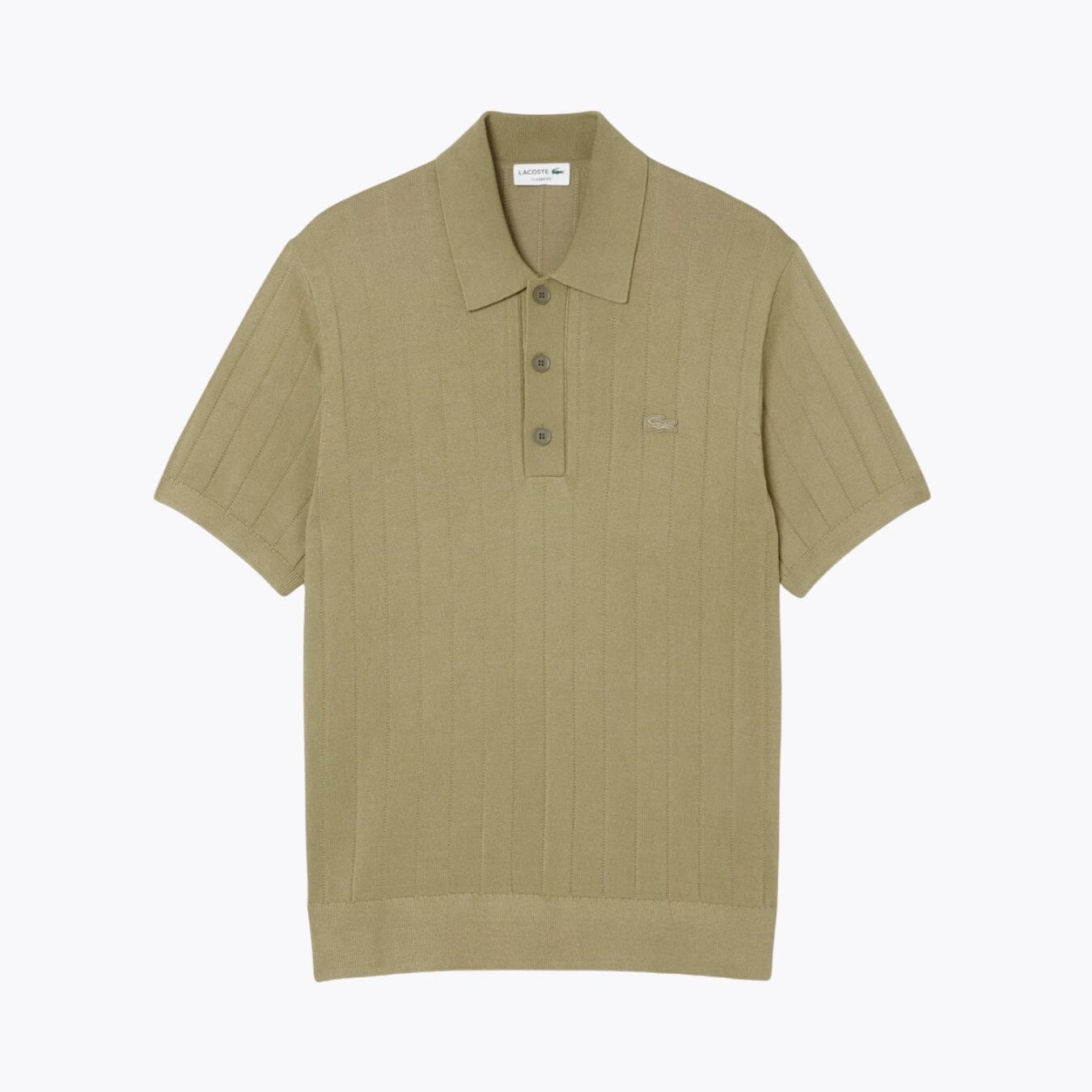 LC Flydende Ribstrikket Polo Krave Sweater